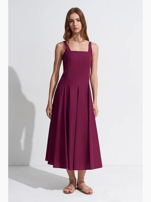 Robe midi en coton, coupe trapèze dilvin - Kiabi Robe midi en coton, coupe trapèze dilvin - Kiabi