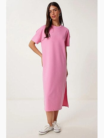Robe midi en coton fendue istanbul