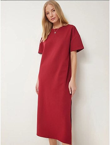 Robe midi en coton fendue istanbul