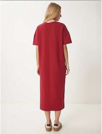 Robe midi en coton fendue istanbul