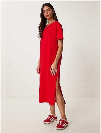 Robe midi en coton fendue istanbul