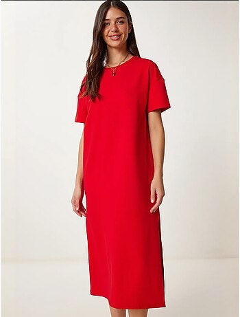 Robe midi en coton fendue istanbul