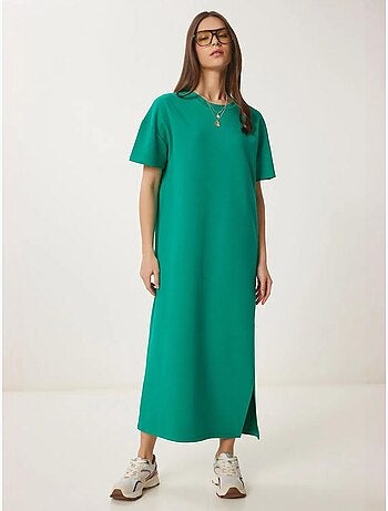 Robe midi en coton fendue istanbul