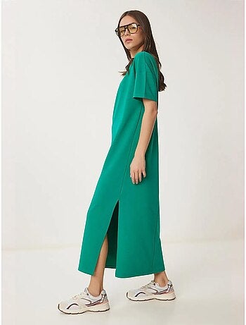 Robe midi en coton fendue istanbul