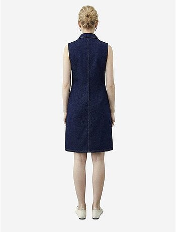 Robe midi en denim avec col chemise et poche lucci