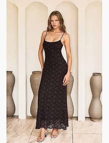 Robe midi en dentelle à bretelles hiccup