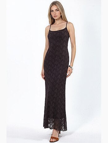 Robe midi en dentelle à bretelles hiccup