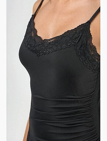 Robe midi en dentelle à col en v hiccup