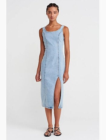 Robe midi en jean ajustée dilvin