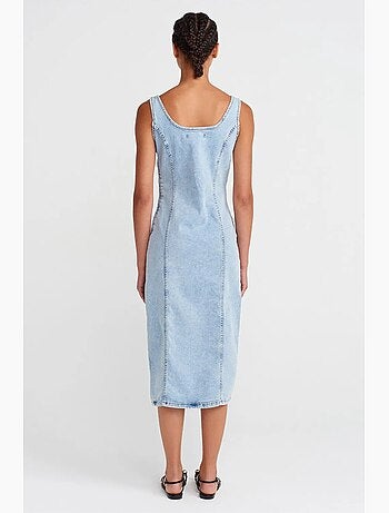 Robe midi en jean ajustée dilvin