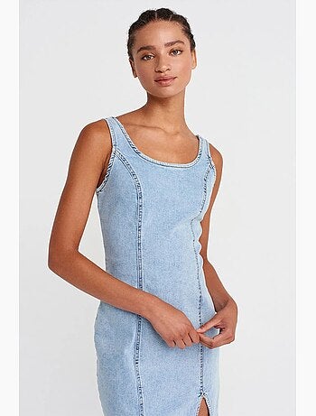 Robe midi en jean ajustée dilvin