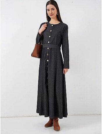 Robe midi en jean ceinturée bdart