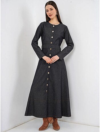 Robe midi en jean ceinturée bdart