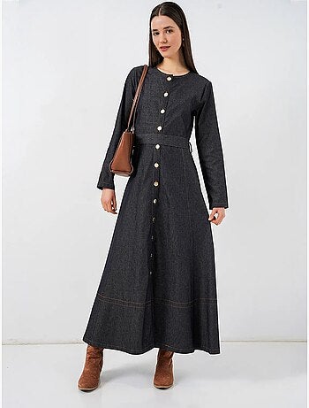 Robe midi en jean ceinturée bdart