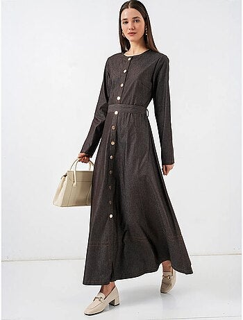 Robe midi en jean ceinturée bdart