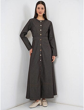 Robe midi en jean ceinturée bdart