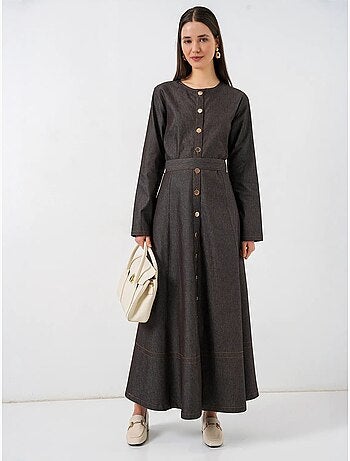 Robe midi en jean ceinturée bdart
