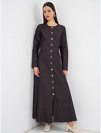 Robe midi en jean ceinturée bdart