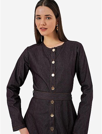 Robe midi en jean ceinturée bdart