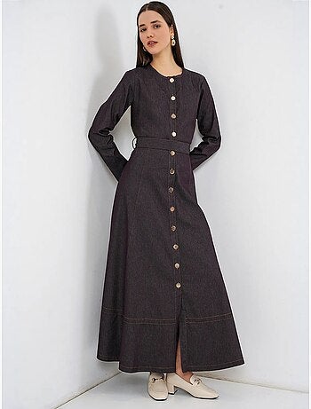 Robe midi en jean ceinturée bdart