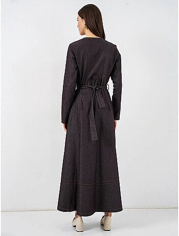 Robe midi en jean ceinturée bdart