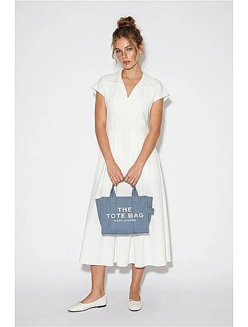 Robe midi en jersey coupe trapèze avec col polo lucci