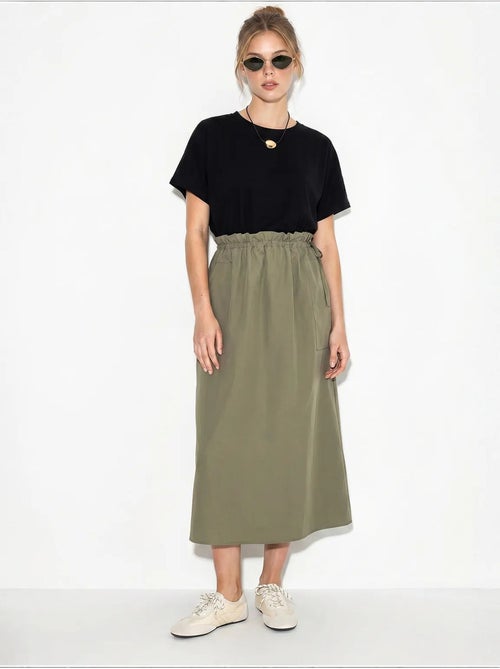 Robe midi en mélange de coton lucci - Kiabi Robe midi en mélange de coton lucci - Kiabi