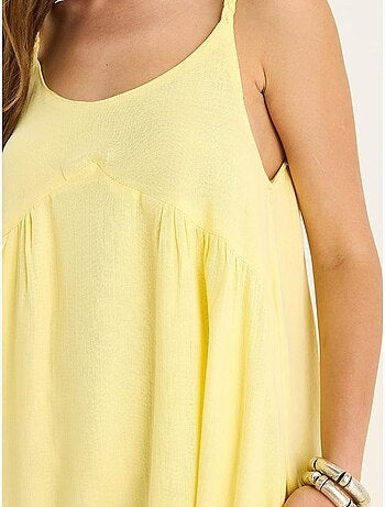 Robe midi en mousseline texturée avec poche lucci