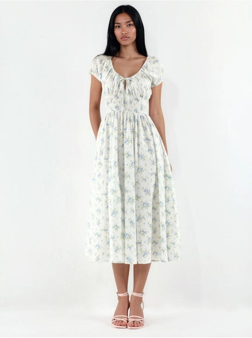 Robe midi en popeline de coton à fleurs busem - Kiabi Robe midi en popeline de coton à fleurs busem - Kiabi