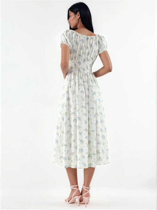 Robe midi en popeline de coton à fleurs busem - Kiabi Robe midi en popeline de coton à fleurs busem - Kiabi