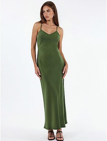 Robe midi en satin