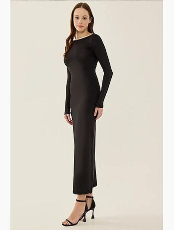 Robe midi en tricot à dos ouvert hiccup