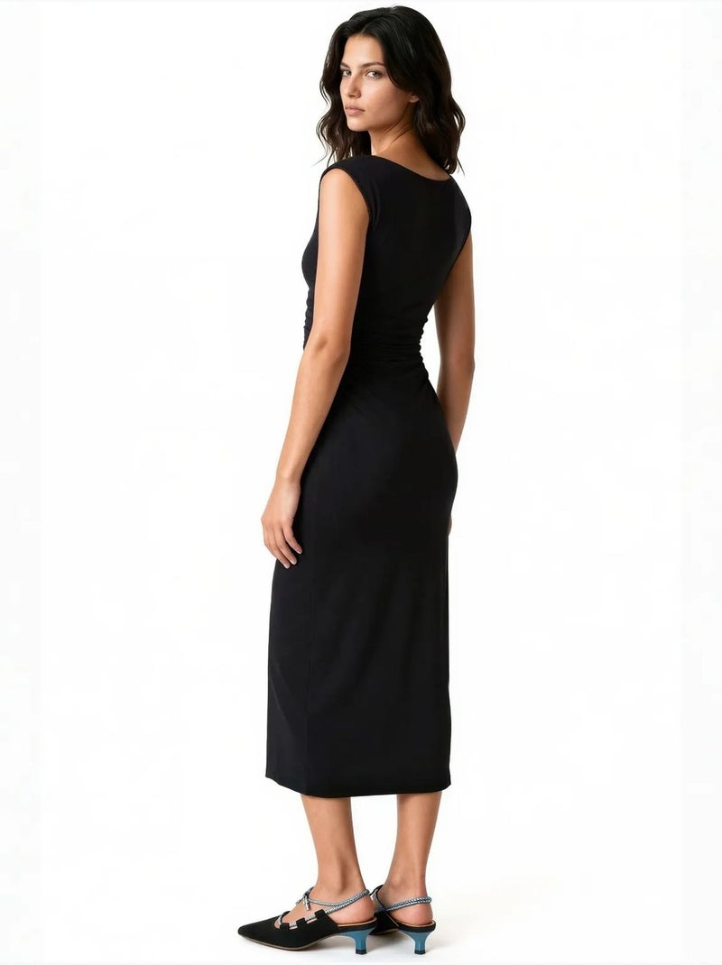 Robe midi femme en polyamide et élasthanne busem Noir - Kiabi