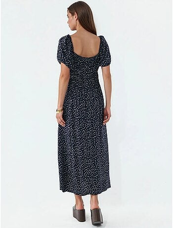 Robe midi femme en viscose popeline busem