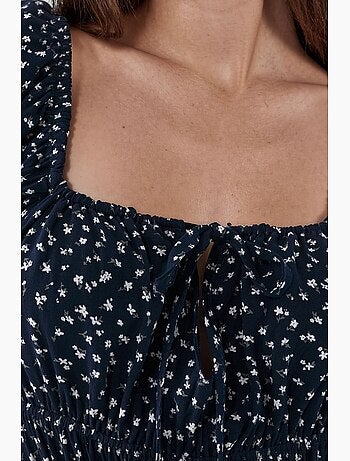 Robe midi femme en viscose popeline busem