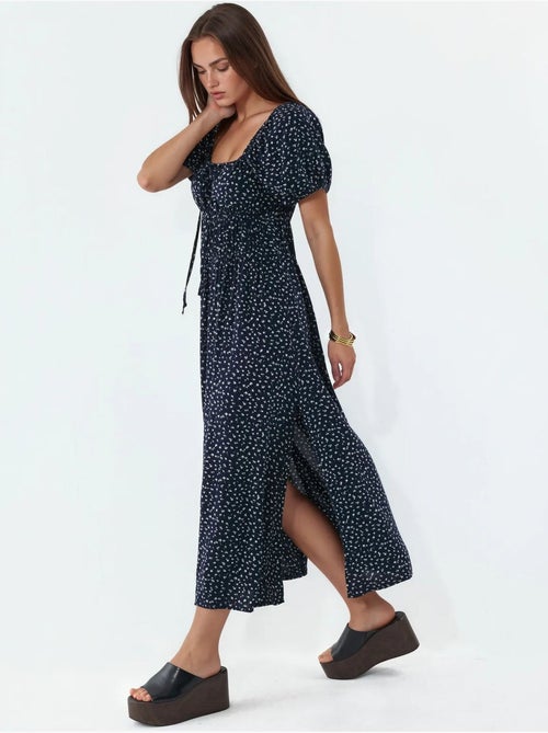 Robe midi femme en viscose popeline busem - Kiabi Robe midi femme en viscose popeline busem - Kiabi