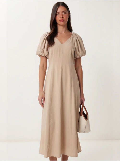 Robe midi femme ligne a avec col en v istanbul - Kiabi Robe midi femme ligne a avec col en v istanbul - Kiabi