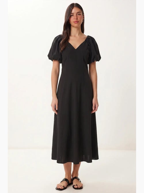 Robe midi femme ligne a avec col en v istanbul - Kiabi Robe midi femme ligne a avec col en v istanbul - Kiabi