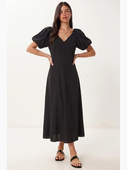 Robe midi femme ligne a avec col en v istanbul - Kiabi Robe midi femme ligne a avec col en v istanbul - Kiabi