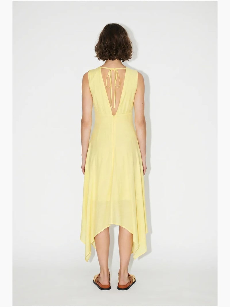 Robe midi femme lucci Jaune citron - Kiabi