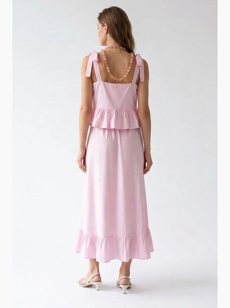 Robe midi femme sans manches à ligne a mixray Rose clair - Kiabi