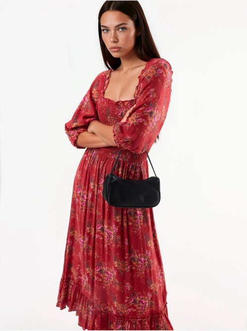 Robe midi fleurie à col carré busem - Kiabi Robe midi fleurie à col carré busem - Kiabi