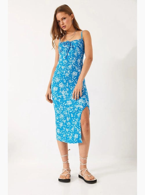 Robe midi fleurie à col carré lucci - Kiabi Robe midi fleurie à col carré lucci - Kiabi