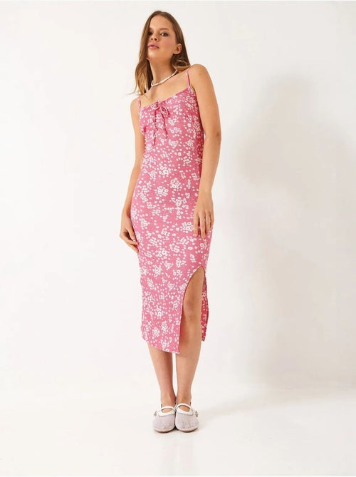 Robe midi fleurie à col carré lucci - Kiabi Robe midi fleurie à col carré lucci - Kiabi
