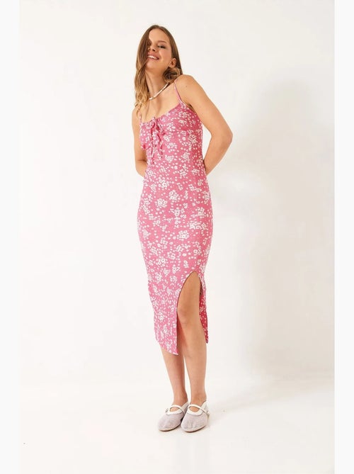 Robe midi fleurie à col carré lucci - Kiabi Robe midi fleurie à col carré lucci - Kiabi
