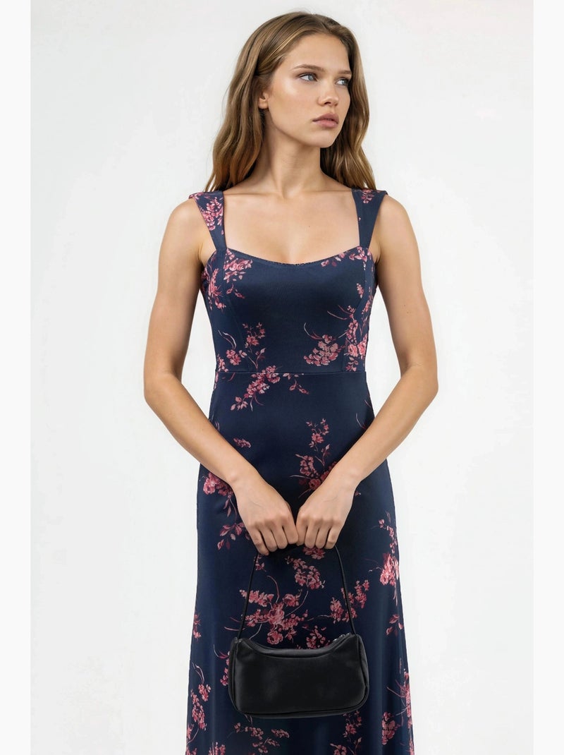 Robe midi fleurie à col cœur hiccup Rose - Kiabi