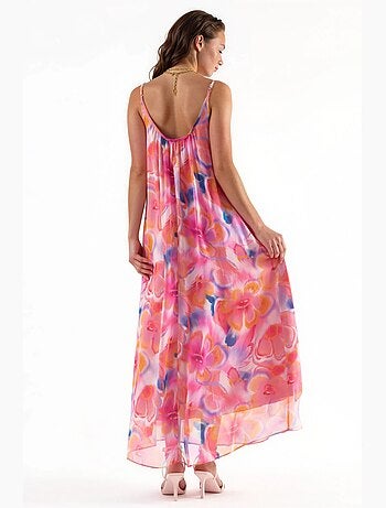 Robe midi fleurie à col u busem
