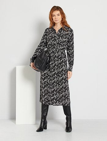Robe midi fleurie