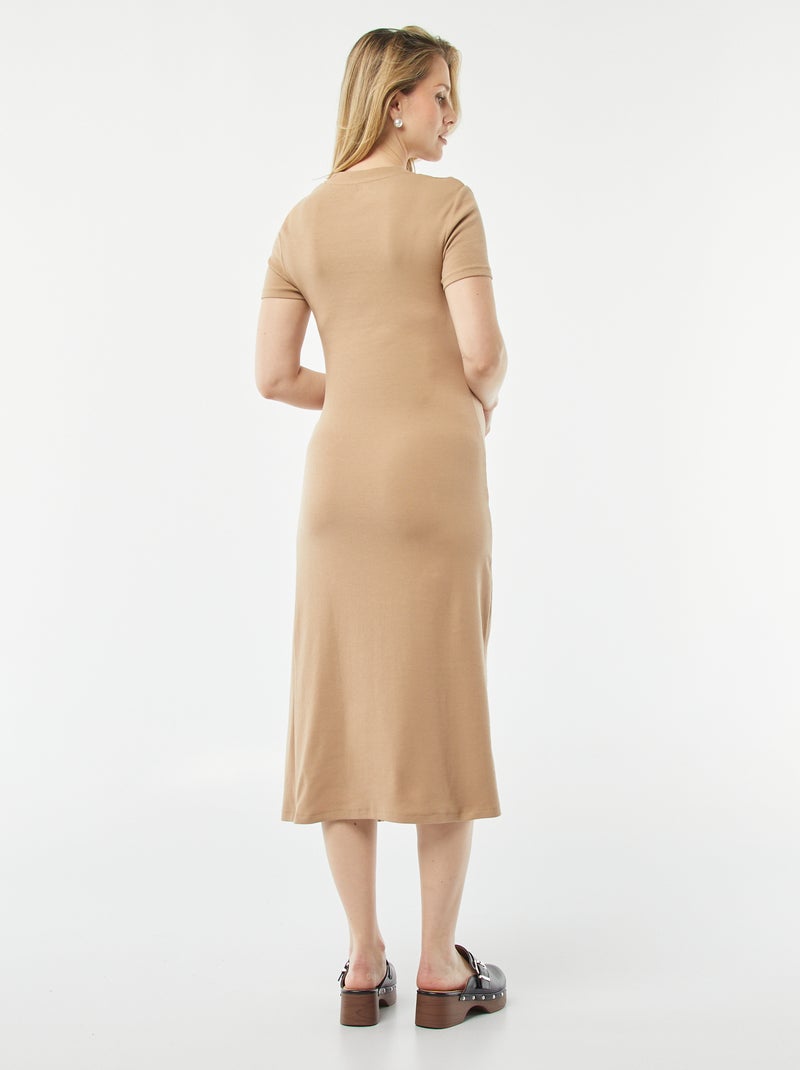 Robe midi grossesse Beige - Kiabi