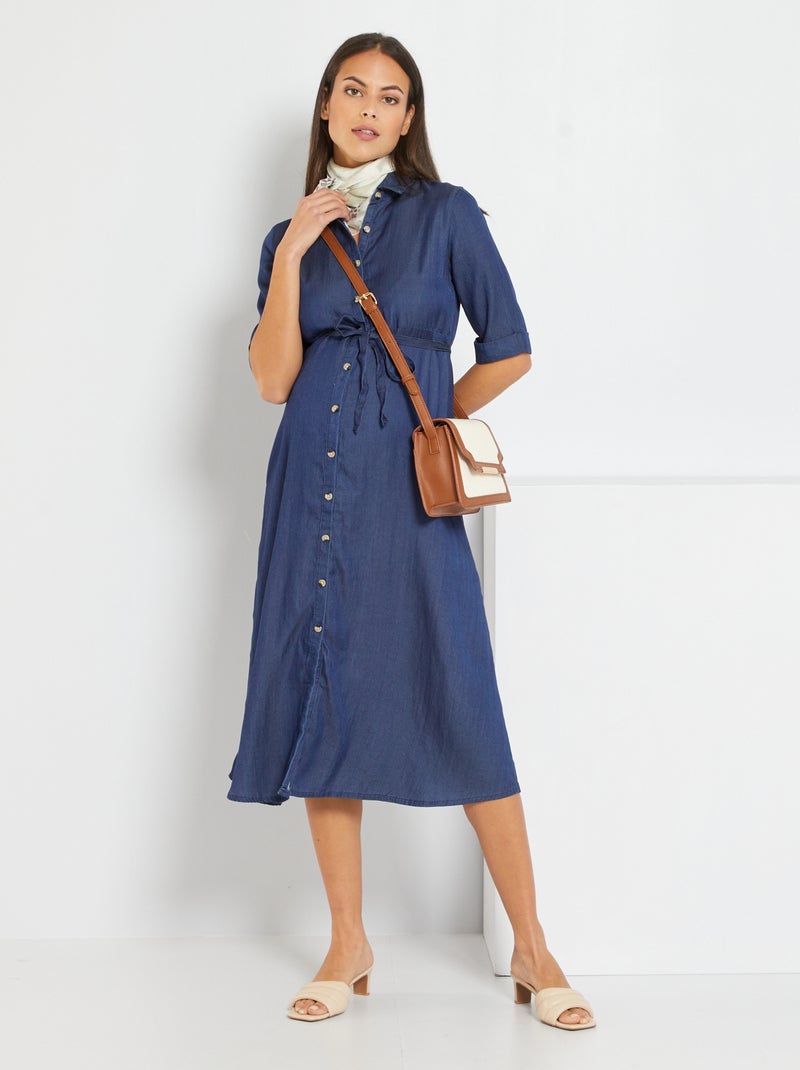 Robe midi grossesse Bleu foncé - Kiabi